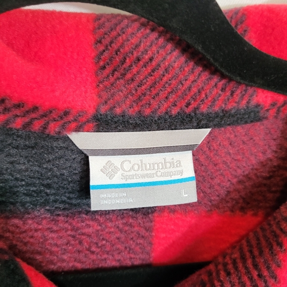 Men's Columbia Steens Mountain Printed Full-Zip Fleece Jacket Bufflo Plaid Print - Picture 5 of 8